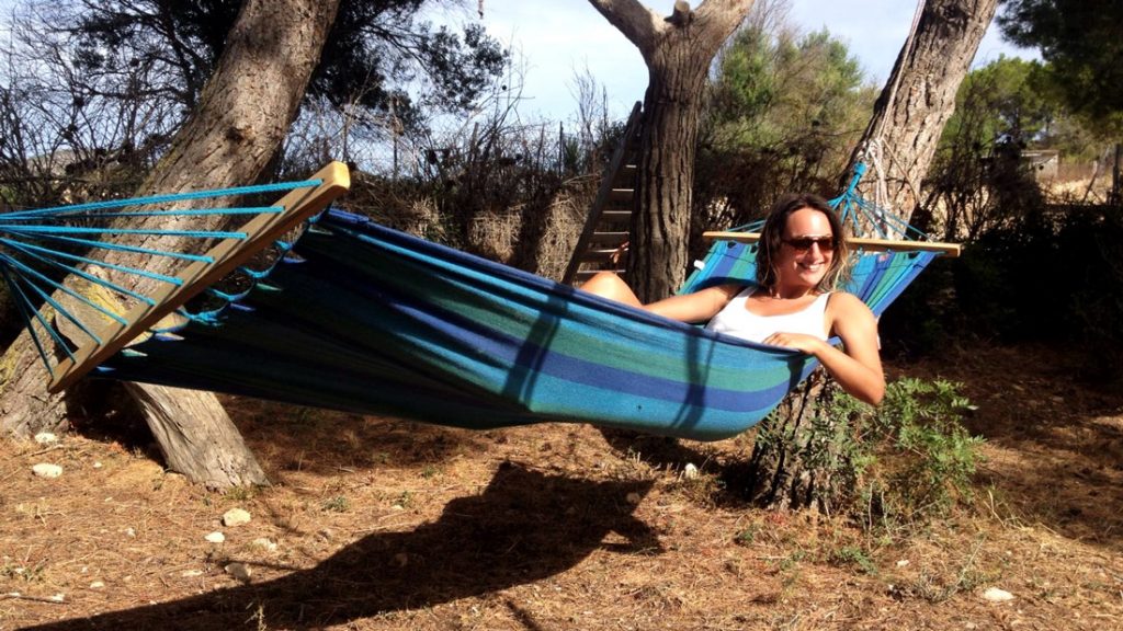 <em>Me in a hammock taking in the beauty </em>